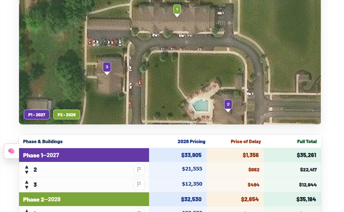 Roof Replacement Phasing app screenshot placeholder